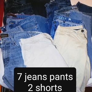 Men's Jeans (7) and Shorts (2) bundle / lot